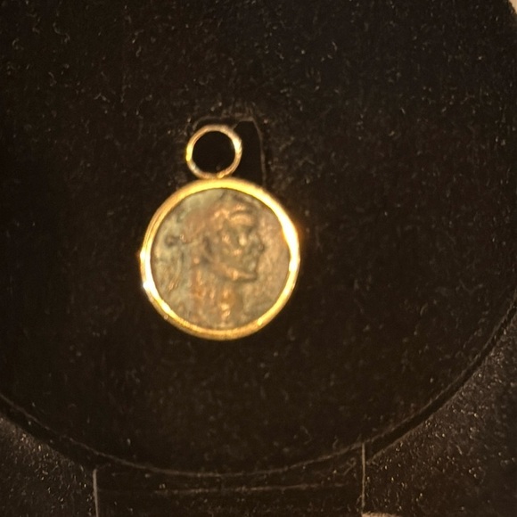 14k Gold Ancient Coin Necklace Pendant - Picture 1 of 5